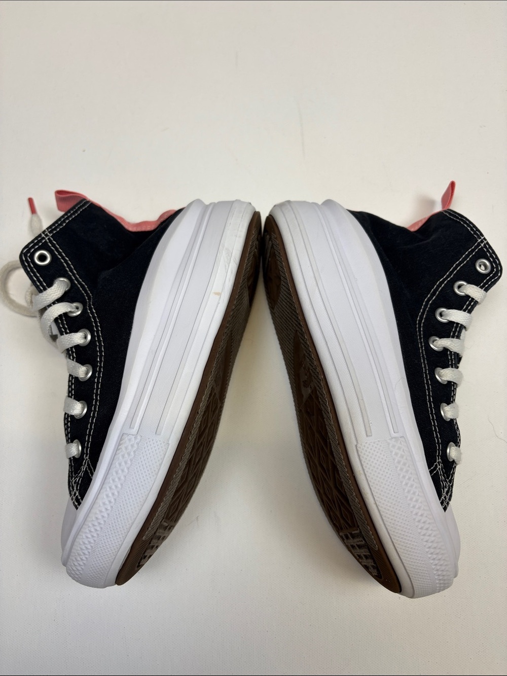 CONVERSE CHUCK TAYLOR ALL STAR MOVE PLATFORM HIGH TOPS KIDS SIZE 2 BLACK PINK - Picture 8 of 9